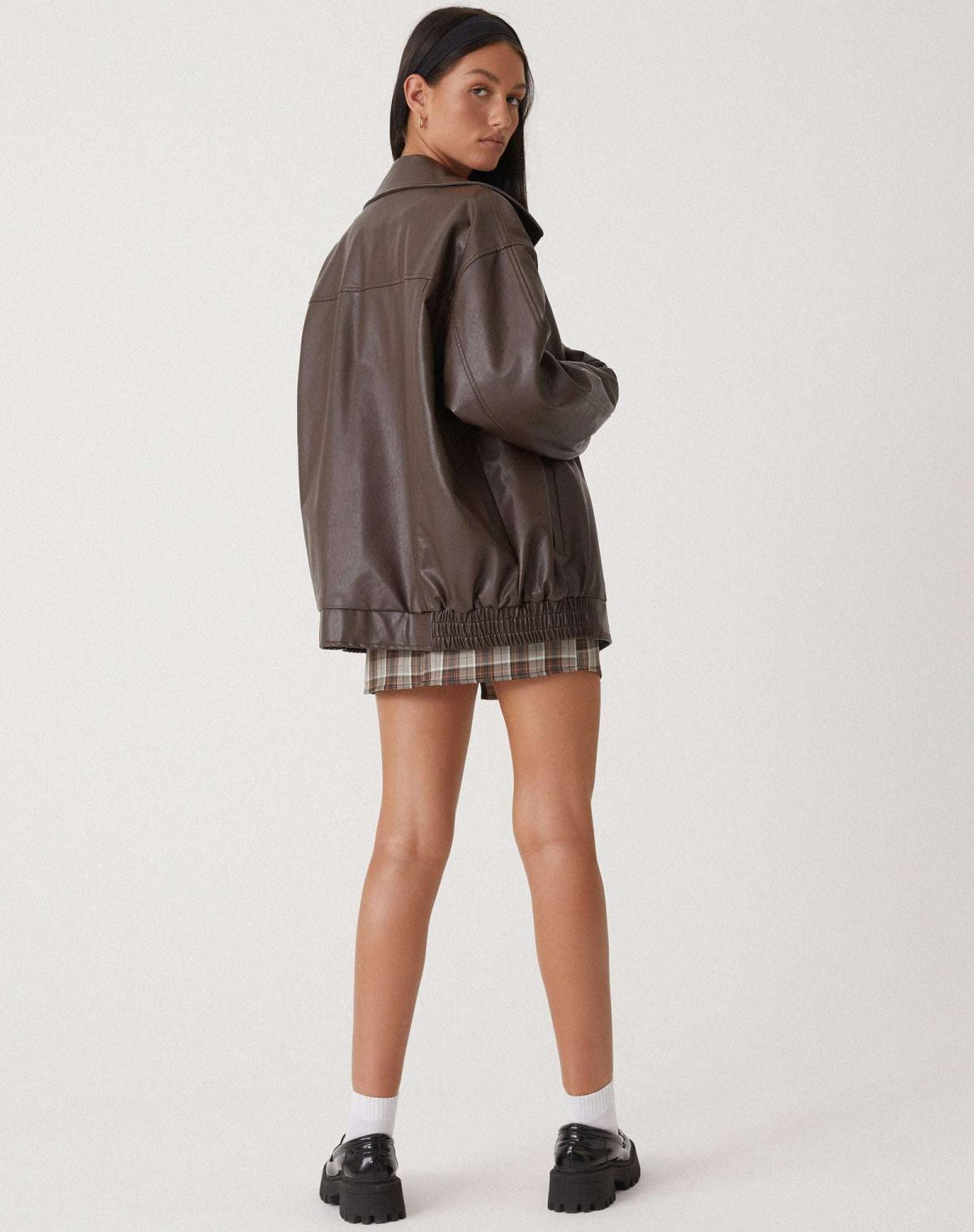 Oversized Jacke in glänzender Optik
