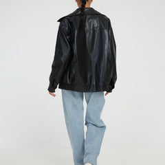 Oversized Jacke in glänzender Optik