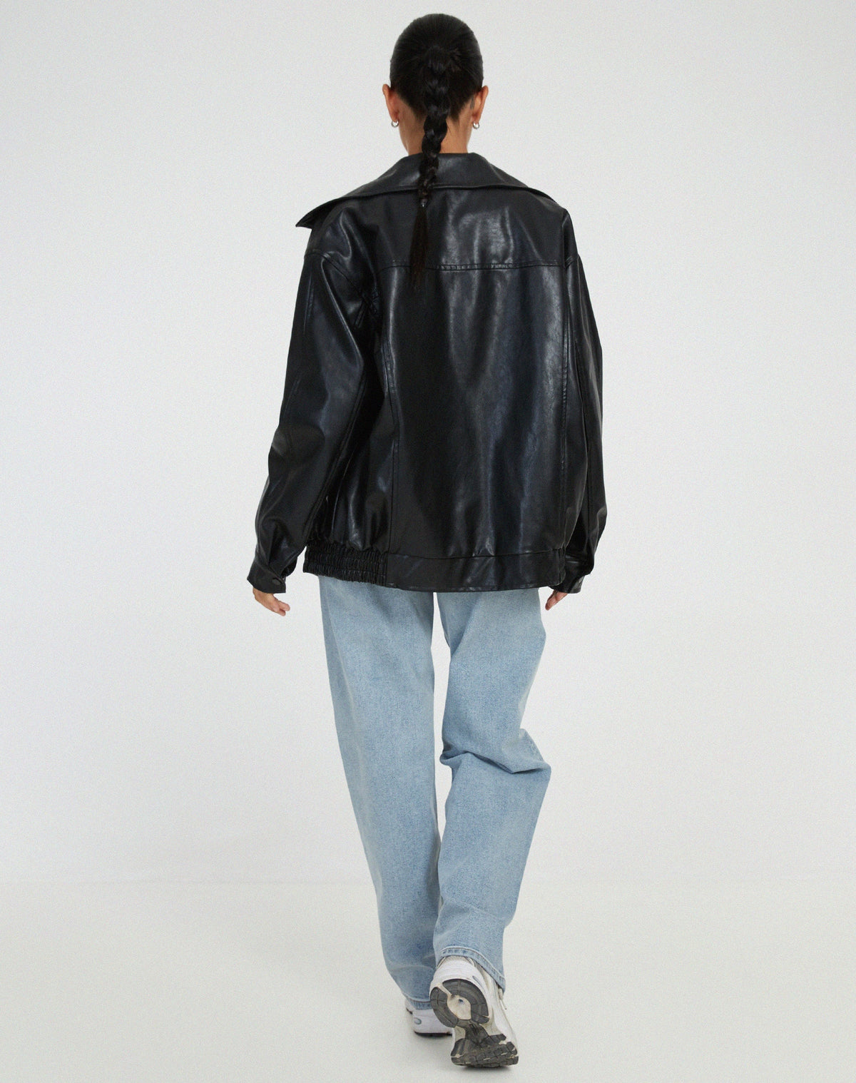 Oversized Jacke in glänzender Optik