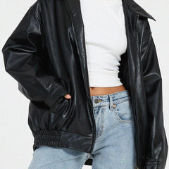 Oversized Jacke in glänzender Optik