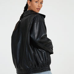Oversized Jacke in glänzender Optik