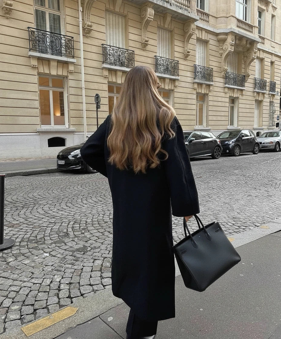 Zweireihiger Maximantel für Damen
