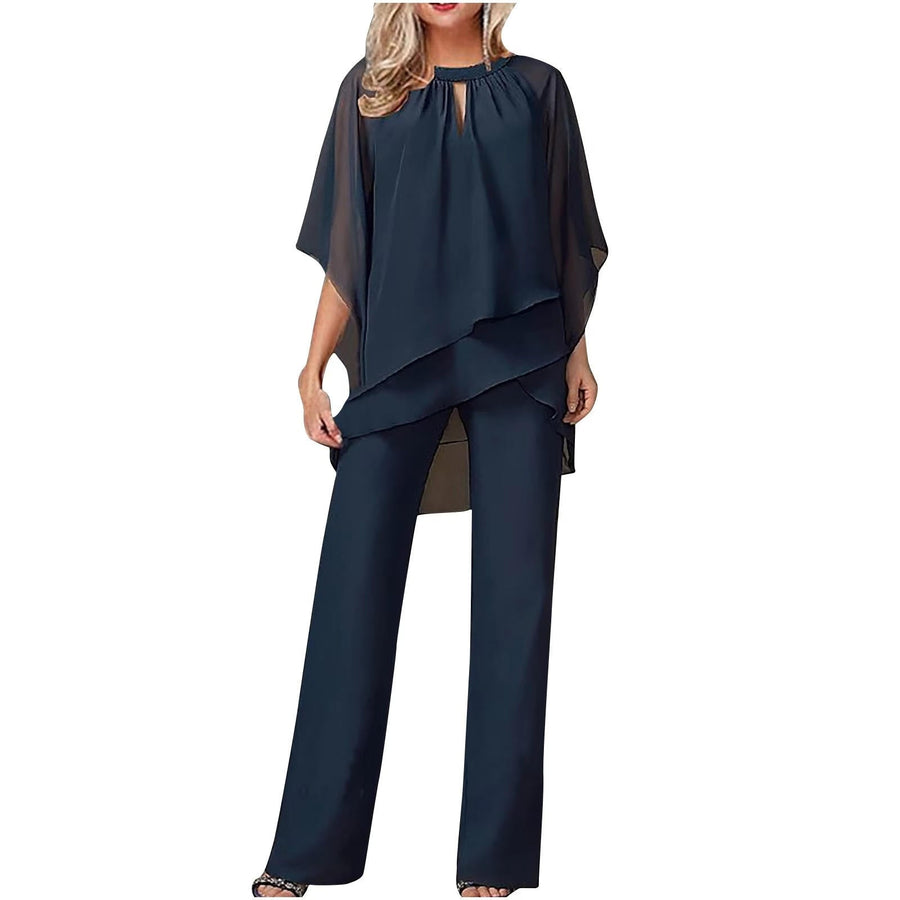 Chiffon Hosenanzug Damen in Marineblau