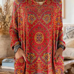 Kapuzenpullover Tunika Ethnoprint