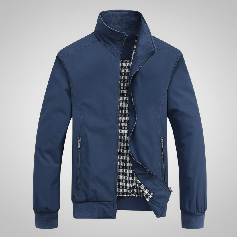 Blousonjacke für Herren mit Stehkragen und gestreiften Bündchen, Produktbild 5