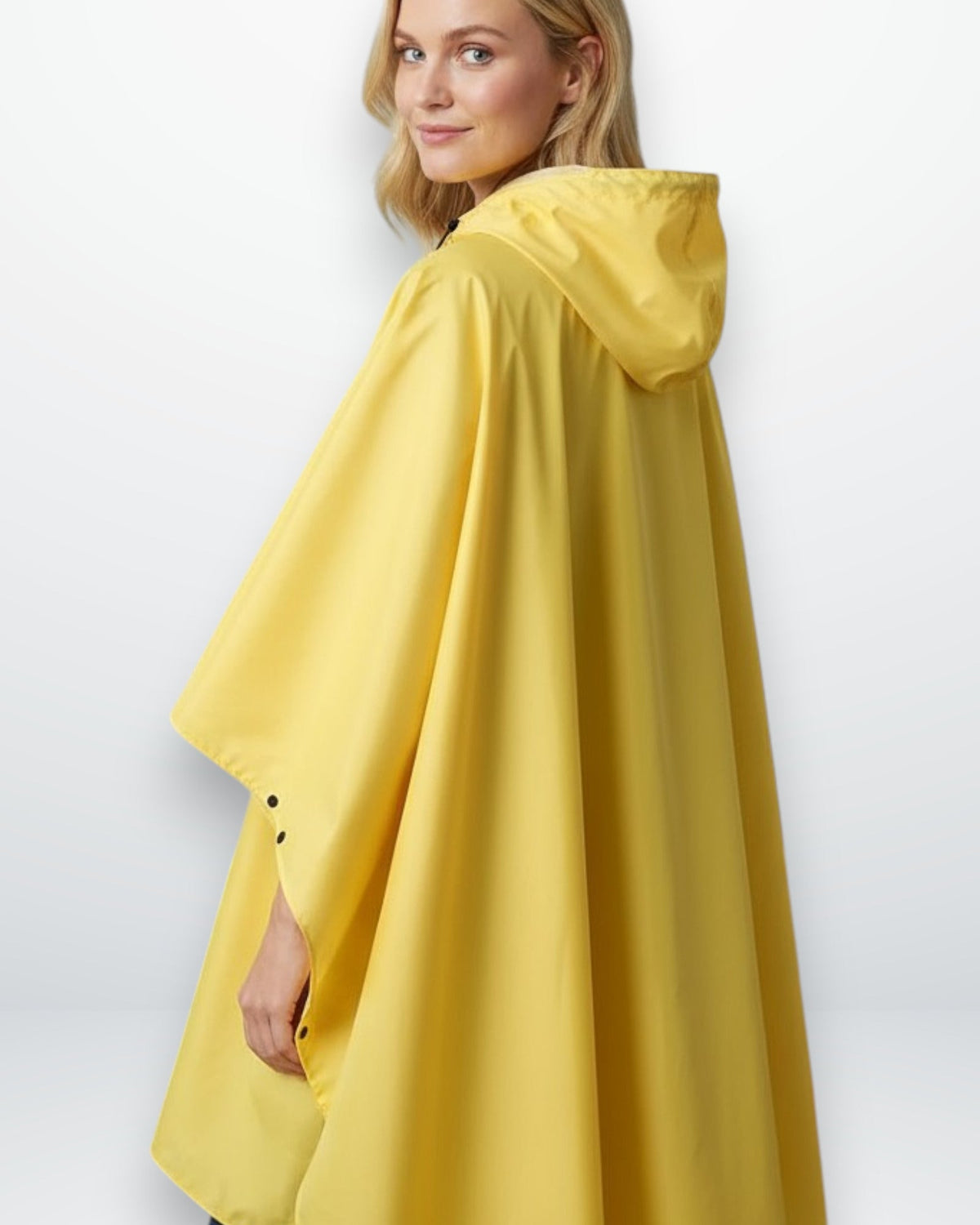 Wasserdichter Regenponcho für Damen mit Kapuze, Produktbild 3