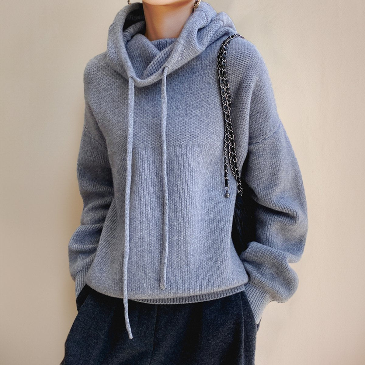 Oversize Hoodie Stehkragen
