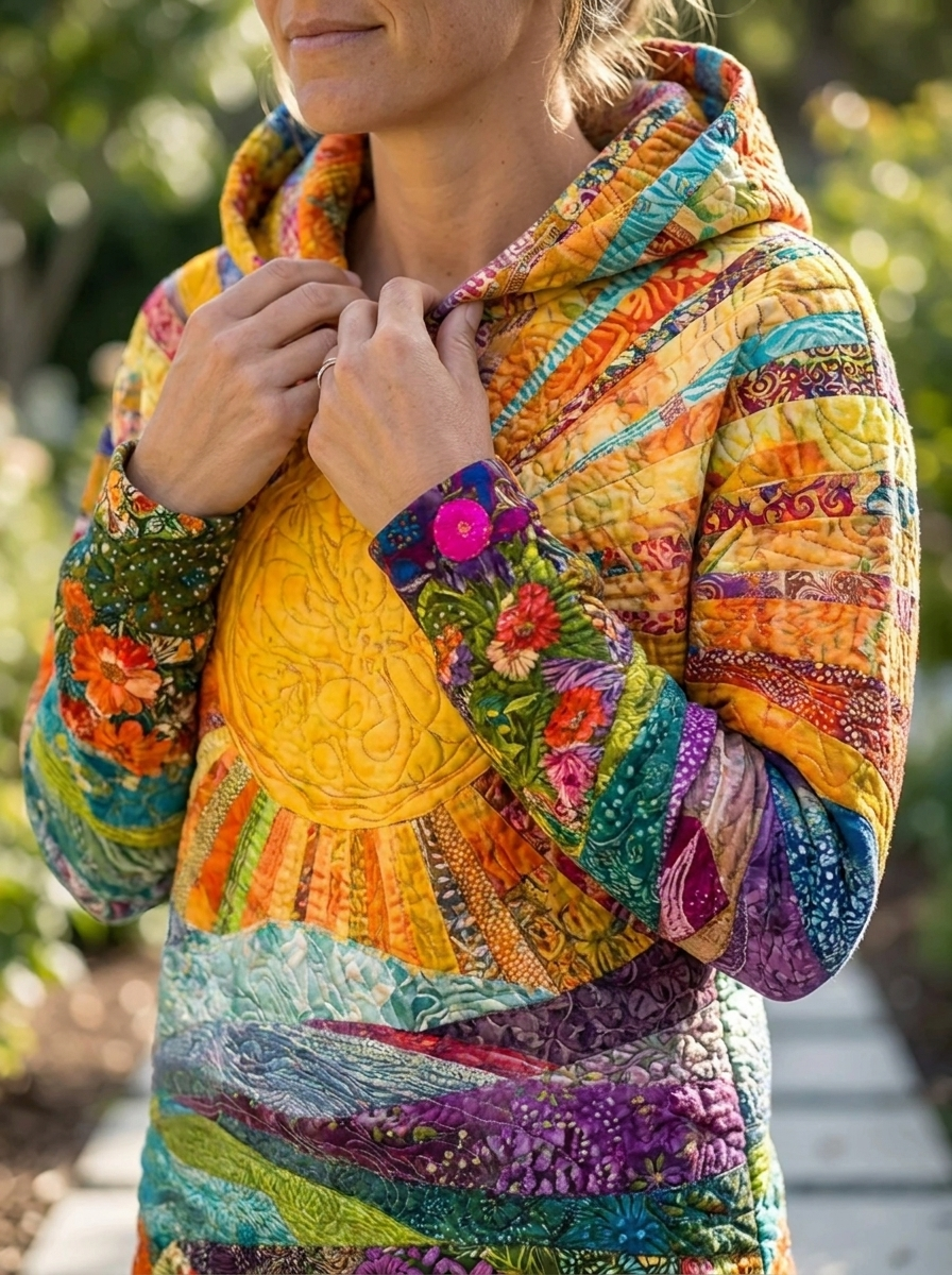 Maria | Ausdrucksstarker Sunrise Kapuzenpullover für Moderne Freizeitlooks