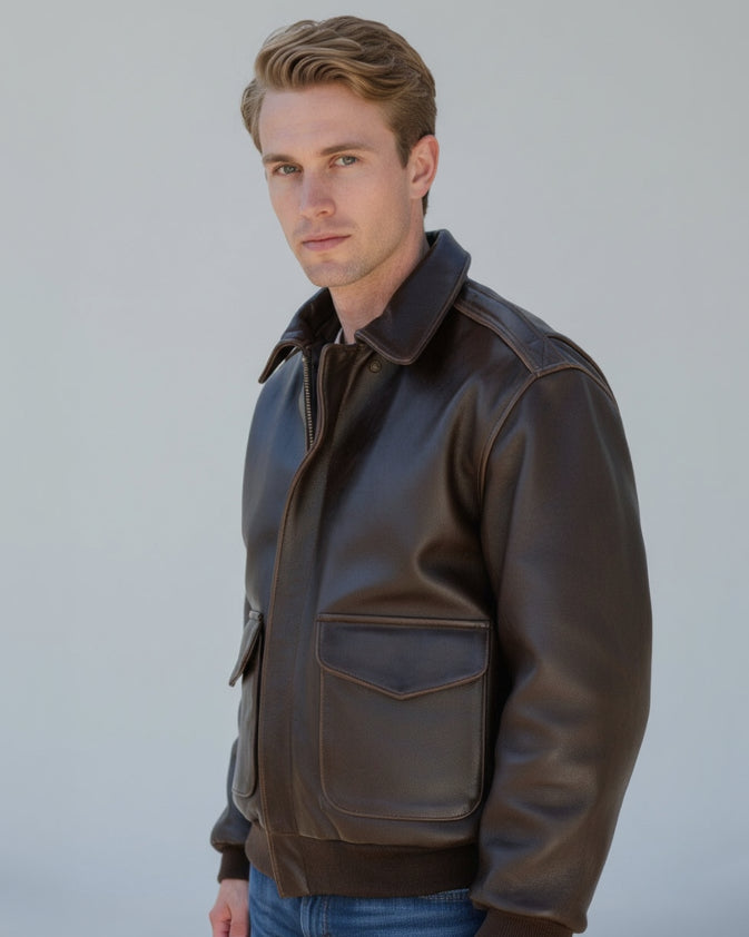 Bomberjacke für Herren mit Coating und klassischem Kragen, Produktbild 4