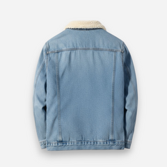 Gefütterte Jeansjacke für Herren mit Fleecekragen, Produktbild 8