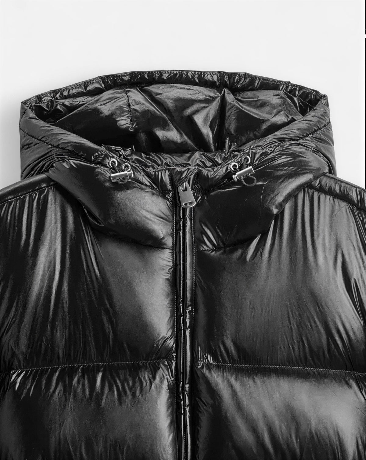 Unisex Pufferjacke mit Kapuze in mittellanger Passform, Produktbild 5