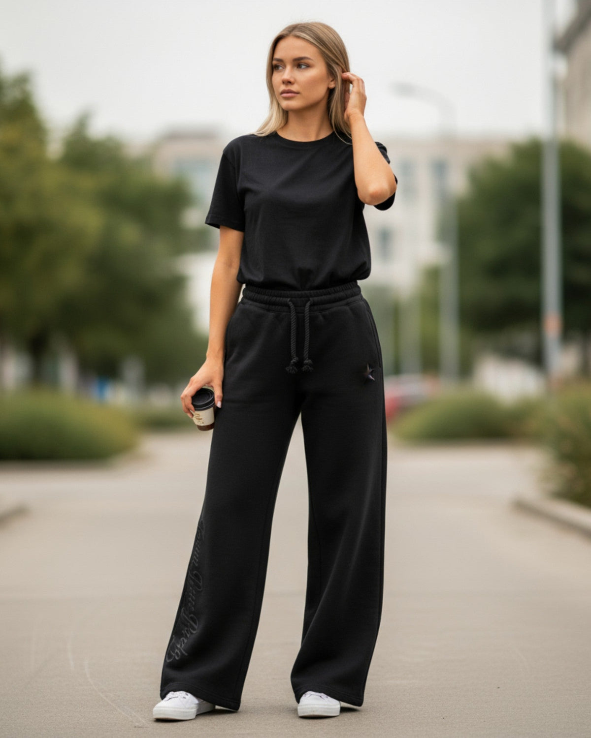 Unisex Baggy Jogginghose mit geradem Bein, Produktbild 4