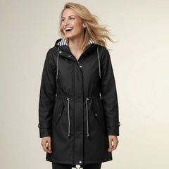 Taillierter Regenparka für Damen mit großer Kapuze, Produktbild 4