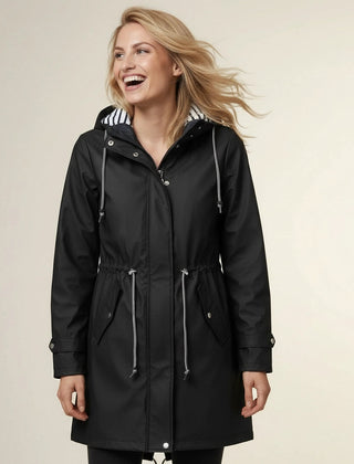 Taillierter Regenparka für Damen mit großer Kapuze, Produktbild 4
