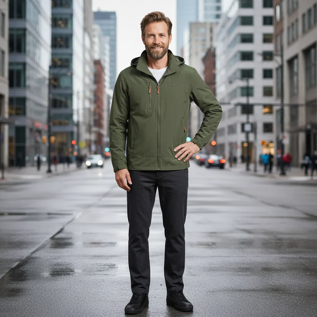 Outdoorjacke für Herren im sportlichen Stil mit wasserdichter Ausstattung