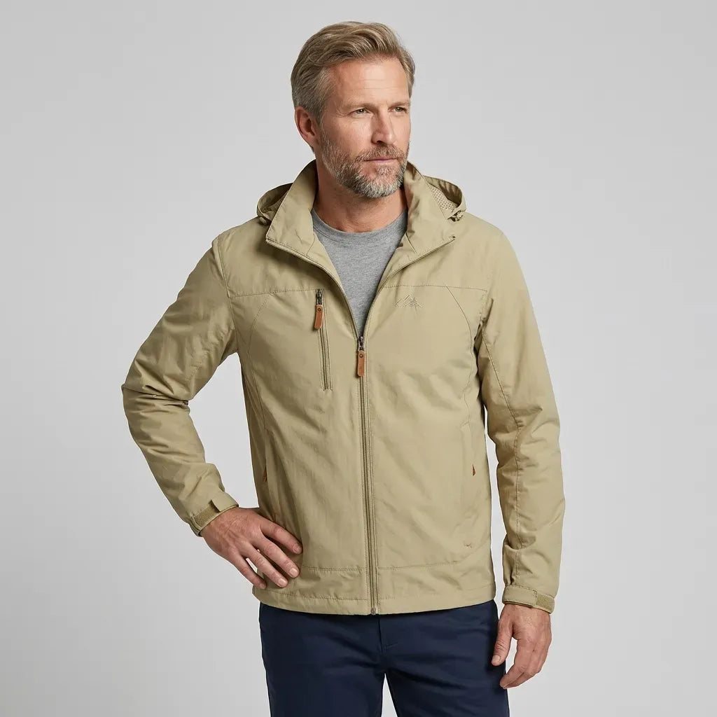 Outdoorjacke für Herren im sportlichen Stil mit wasserdichter Ausstattung