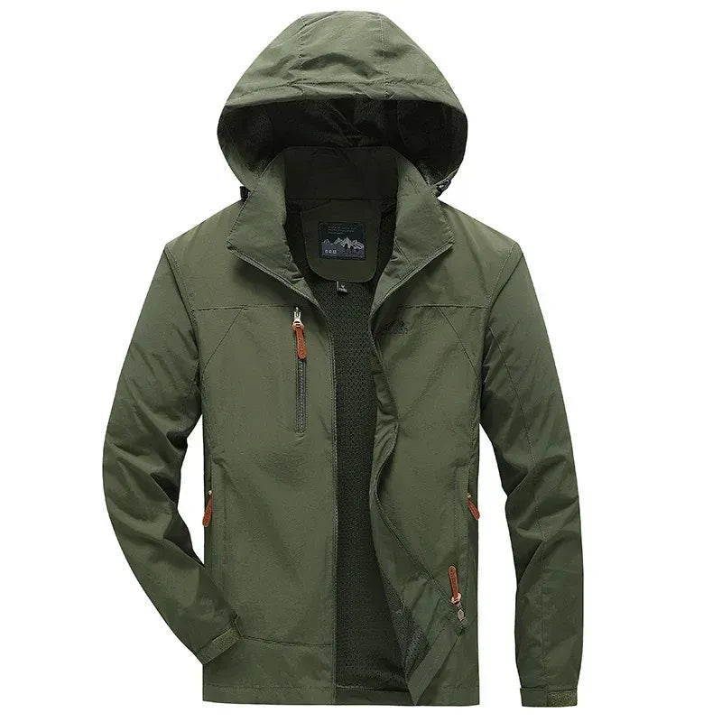 Outdoorjacke für Herren im sportlichen Stil mit wasserdichter Ausstattung