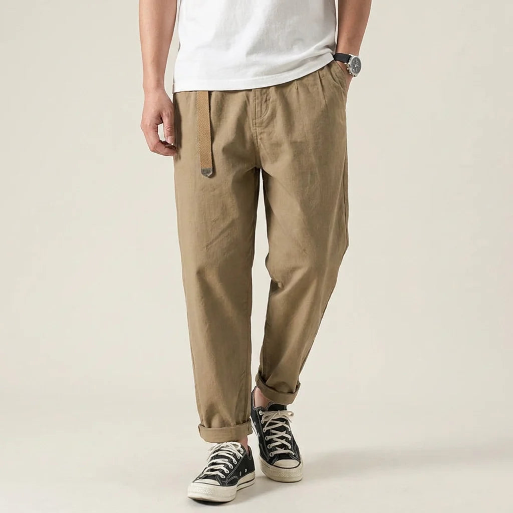 Sommerhose für Herren aus Baumwolle im Tapered Fit