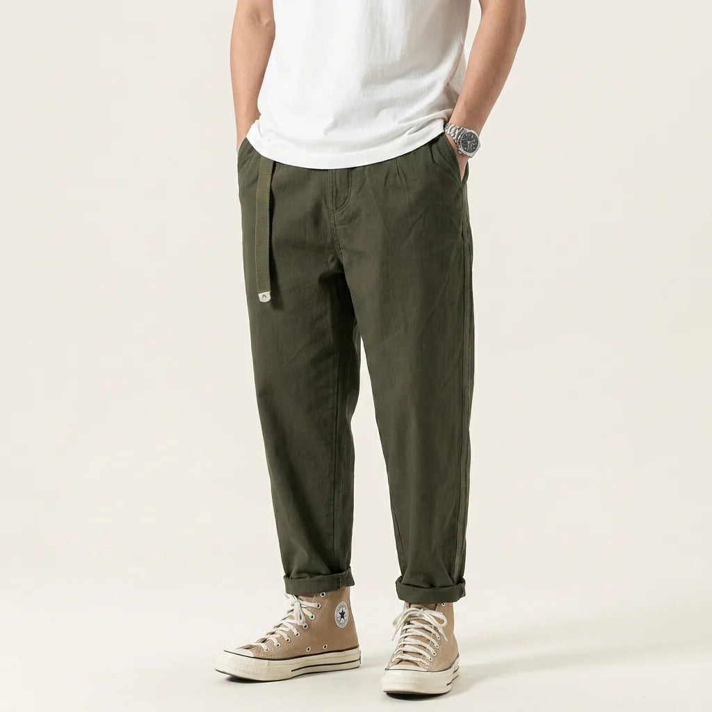 Sommerhose für Herren aus Baumwolle im Tapered Fit