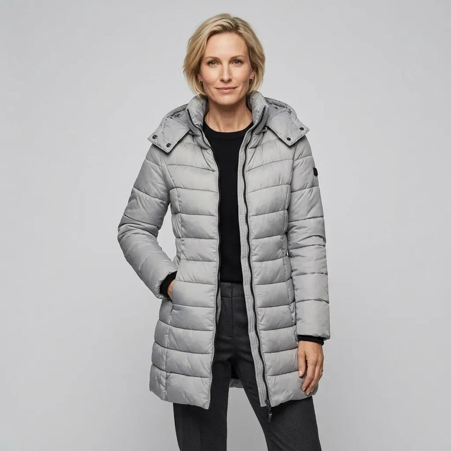 Steppmantel für Damen mit abnehmbarer Kapuze, Produktbild 1