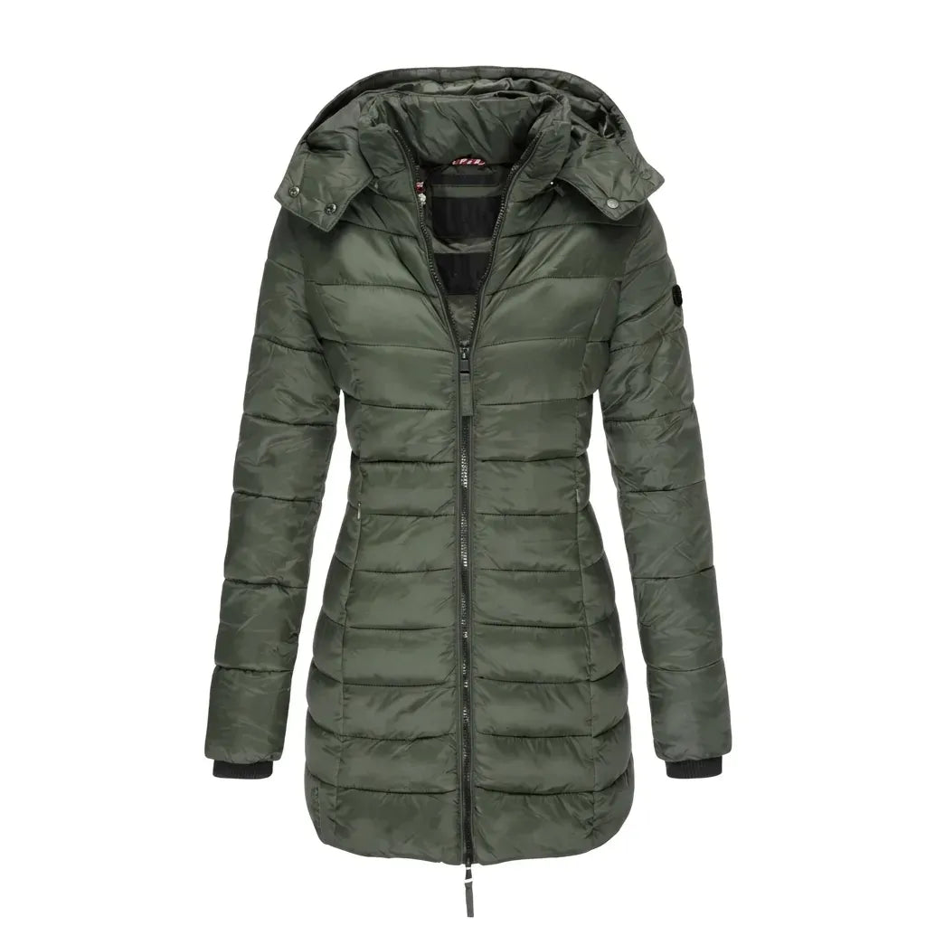 Steppmantel für Damen mit abnehmbarer Kapuze, Produktbild 8