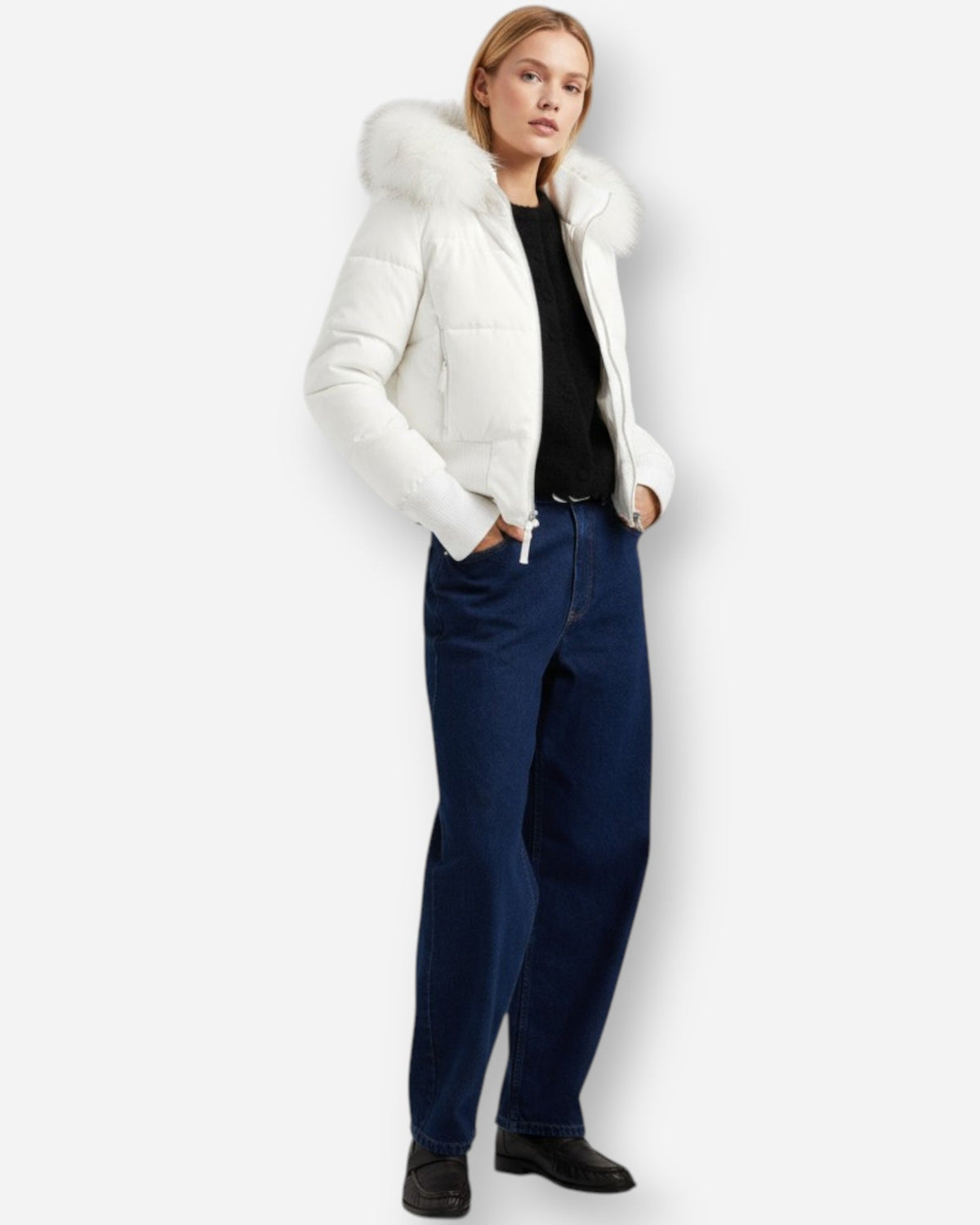 Steppjacke für Damen mit Kunstfellkapuze, Produktbild 9