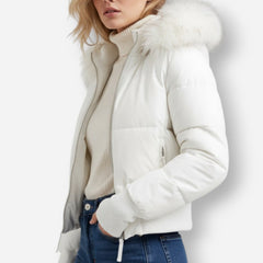 Steppjacke für Damen mit Kunstfellkapuze, Produktbild 1