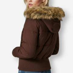 Steppjacke für Damen mit Kunstfellkapuze, Produktbild 5